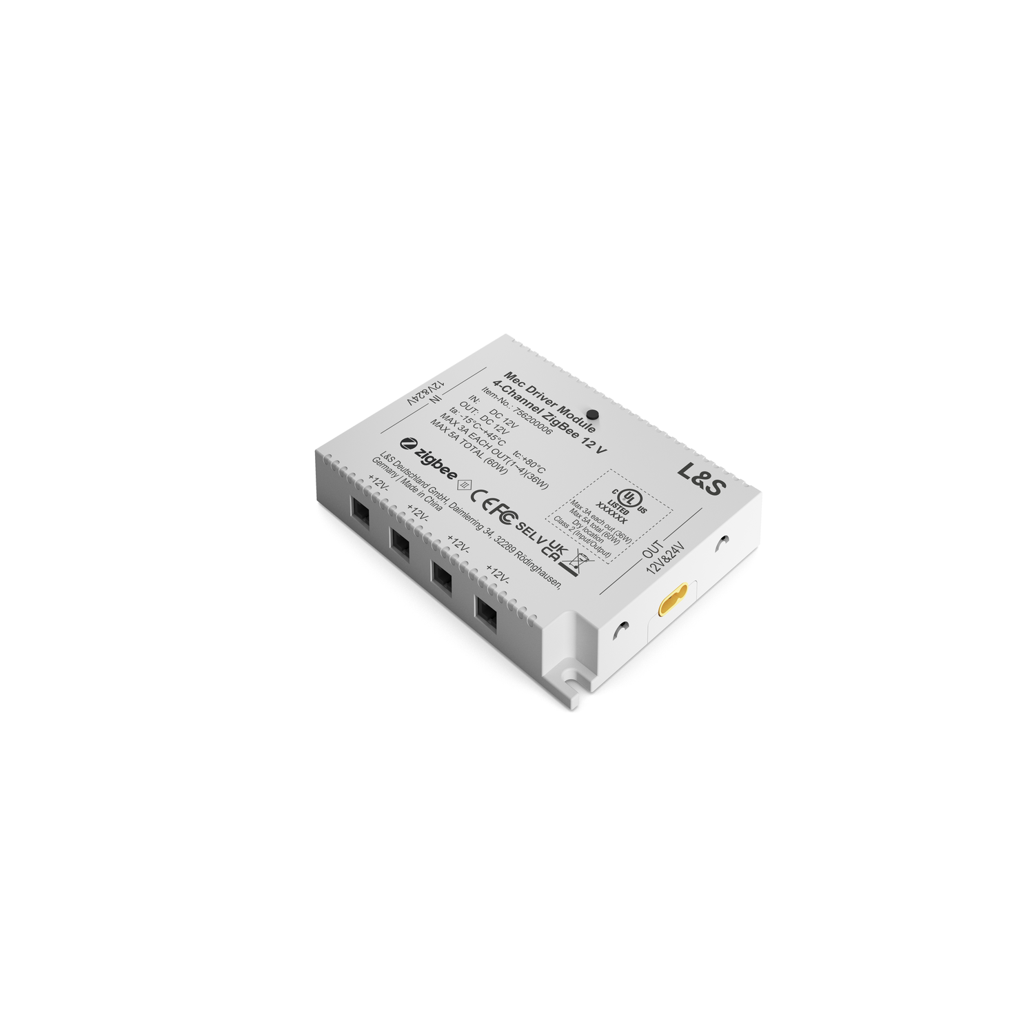 Mec Driver 4-kanaal RF-Module 12V - 4 groepen